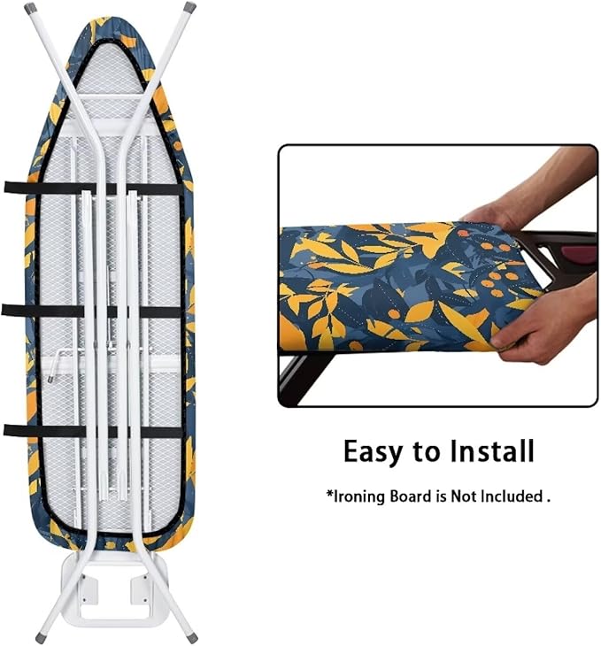 Forest Leaves Ironing Board Cover, Modern Plant Leaf Grade Standard Size - Image 4
