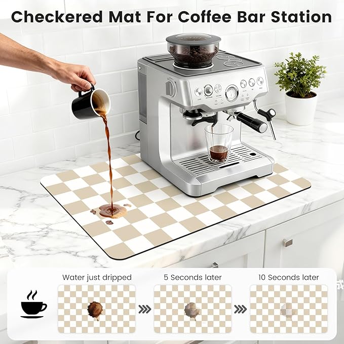 16" x 24" Checkered Dish Drying Mat - Image 4