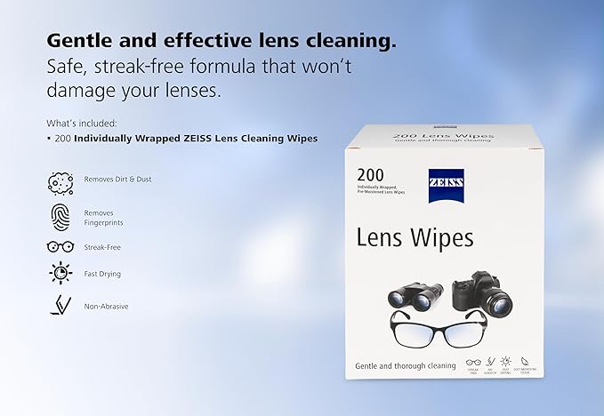 ZEISS Pre-Moistened Lens Cleaning Wipes - Image 10