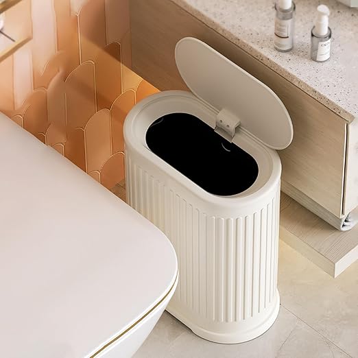 1.6 Gallon Trash Can with Lid, Small Bathroom Trash Can Wastebasket, Slim - Image 6