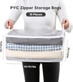 10 PCS Clear Zippered Storage Bags - Image 2