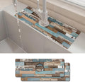 2PCS 15" X 5.5" Kitchen Sink Splash Guard Faucet Mat Wood Grain Super Absorbent by Unknown