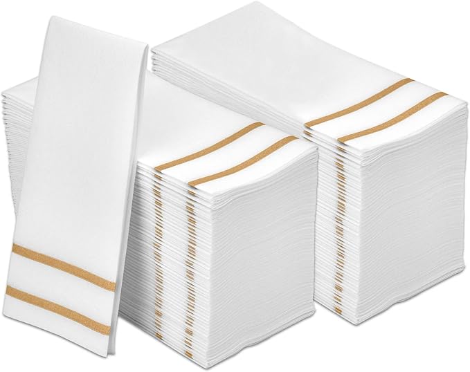 Disposable Hand Towels for Bathroom, Wedding Napkins for Tables, and Restrooms by FETE