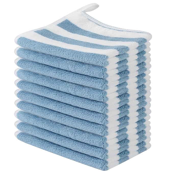 SINLAND Microfiber Facial Cloths Fast Drying Washcloth 12inch x 12inch by SINLAND