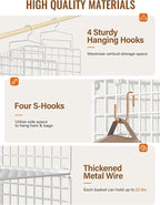 6 Tier Closet Hanging Organizer, Metal Closet Organizers and Storage - Image 3
