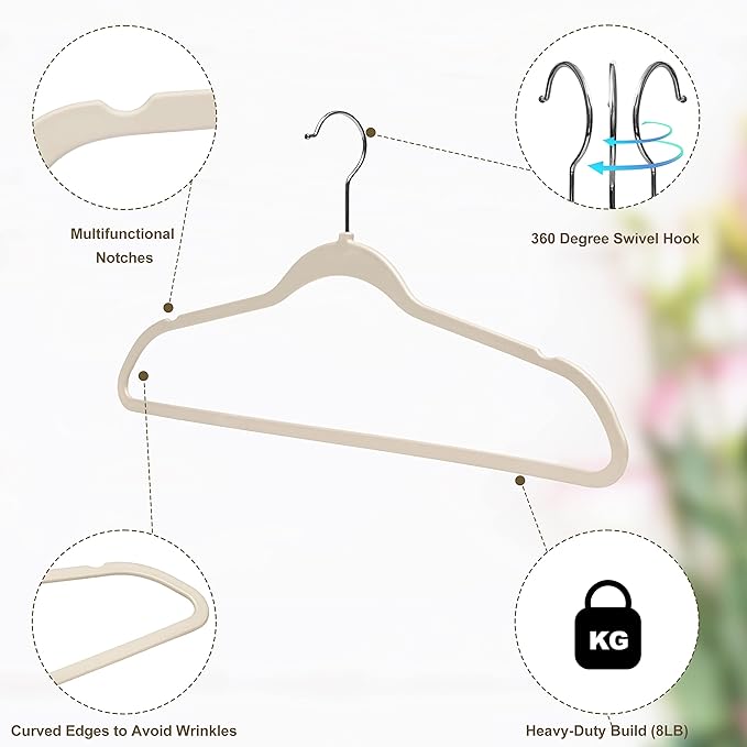 Quality Hangers Multi Pack Slim Plastic Hangers - Image 5
