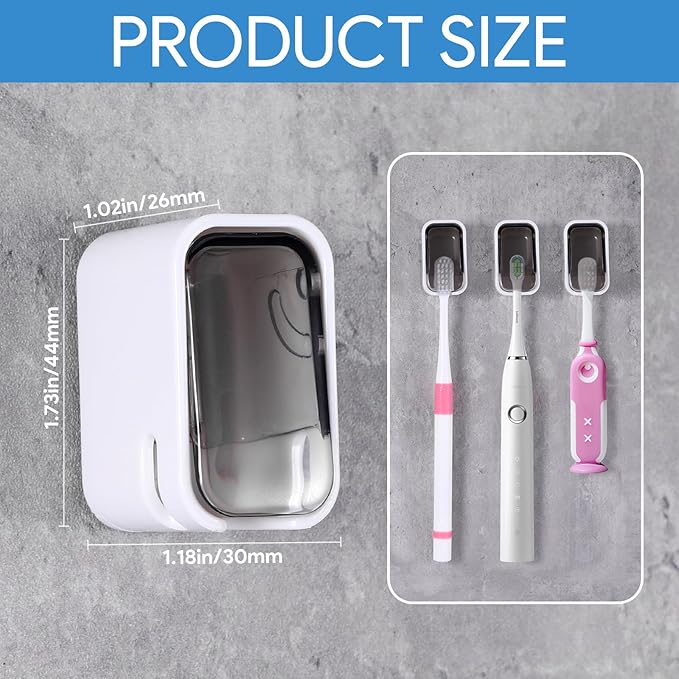 4 PCS Toothbrush Holder Wall Mounted - Image 2