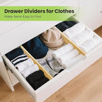 Drawer Divider, Adjustable Bamboo Kitchen Drawer Organizer, Spring Loaded - Image 6