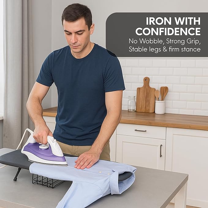 Ironing Board with Cover and Pad – Small Folding Board, Compact Tabletop - Image 6