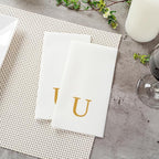 Luxenap 15.8 X 7.9 Inch Linen-Feel Guest Towels, 50 Lettered Hand Towels - Image 6
