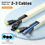 Delamu Beige Cord Hider, 56.7in Beige Cable Hider, Cord Covers - Image 2
