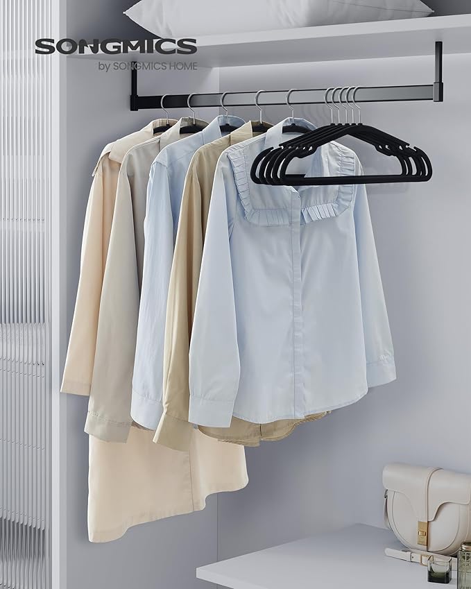 SONGMICS Velvet Hangers 50 Pack, Non-Slip Clothes Hangers, 17 x 8.3 Inches - Image 2