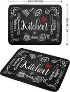Kawani Black Coffee Bar Dish Drying Mats - Image 2