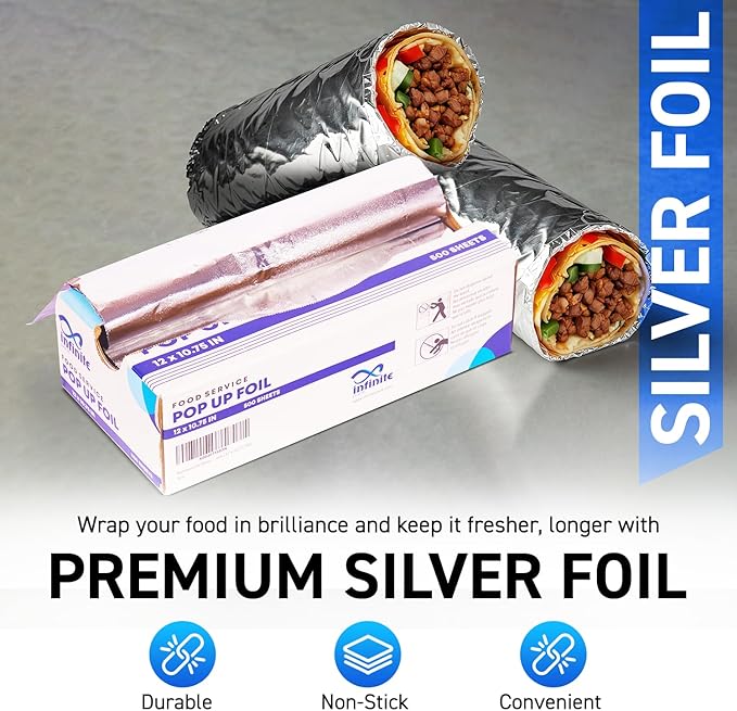 12”x1000 ft. Aluminum Foil Roll | 30 Micron Thick Strong Foils - Image 2