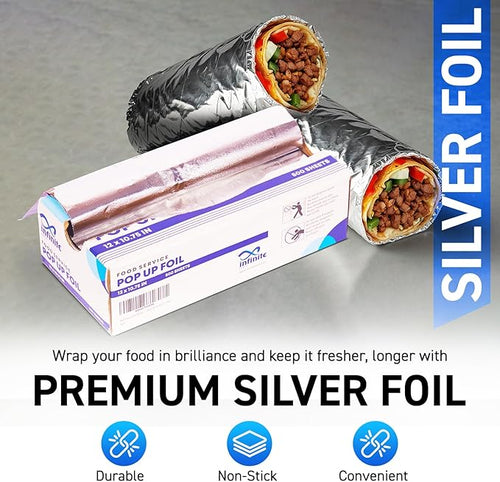 12”x1000 ft. Aluminum Foil Roll | 30 Micron Thick Strong Foils - Image 2