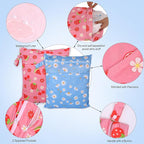 2pcs Travel Waterproof Laundry Bag, Cloth Diaper Wet Dry Bags - Image 2