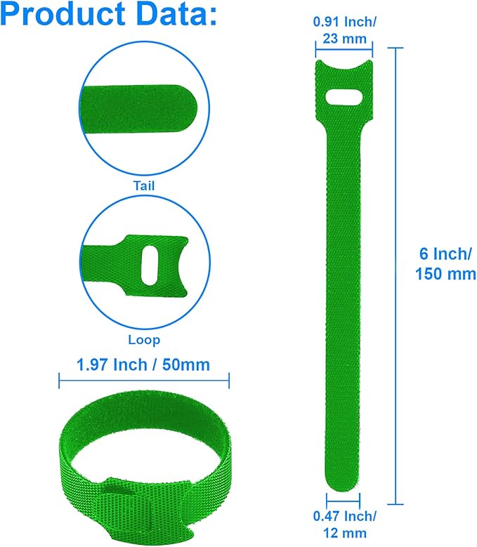 60 PCS Garland Ties Plant Cable Straps - Image 2