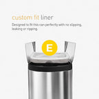 simplehuman Code E 100 Count, Dispenser Pack Custom Fit Liners, Drawstring - Image 4