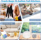 Allclean 13 To 15 Gallon Trash Bags, Tall Kitchen Garbage Bags Drawstring - Image 6