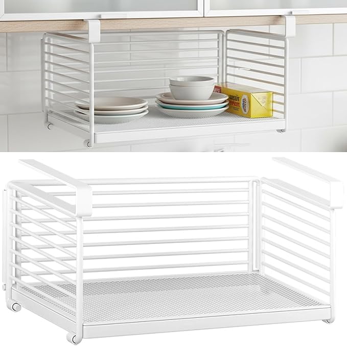 Under Shelf Storage Basket, Metal Wire Slide -in Under Cabinet Organizer by DearyHome