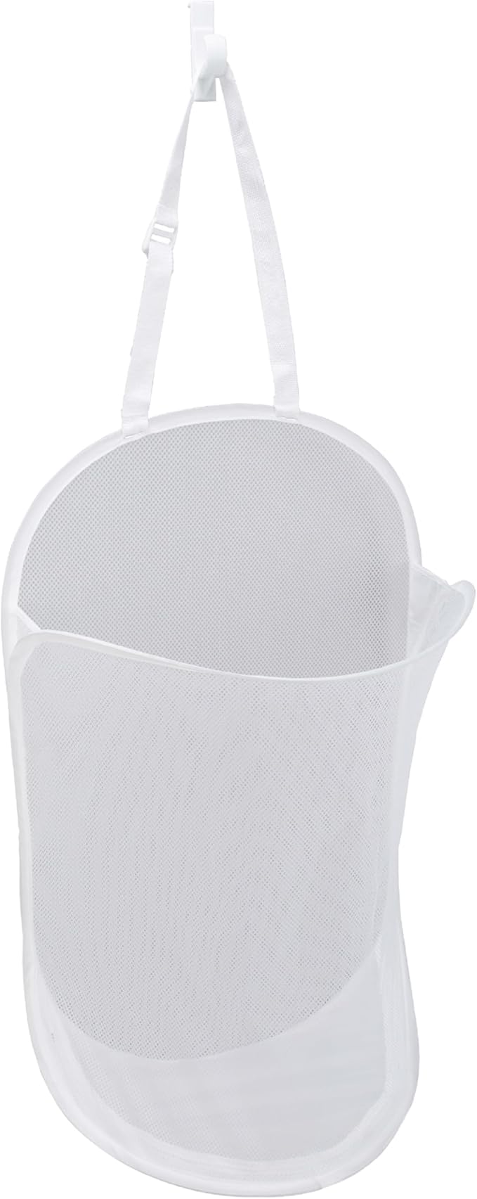 Smart Design Deluxe Mesh Over The Door Pop Up Hamper w/ Hook & Adjustable Strap - Image 2