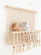 Crane Baby Macrame Hanging Storage Bin - Image 8