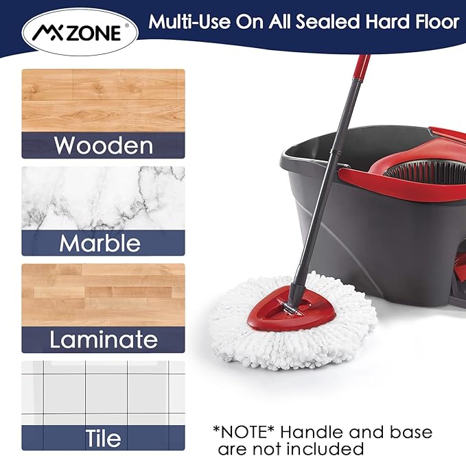 Spin Mop Head Replacement for O Ceda Mop Replace Head Triangle Mop Refills - Image 5