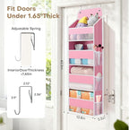 SpaceWhisper Over the Door Organizer, 4 Large Pocket Hanging Storage Organizer - Image 2