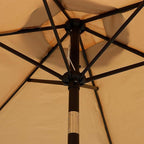 Blissun 7.5 ft Patio Umbrella, Yard Umbrella, Outdoor Market Umbrella with Push Button Tilt Crank (Tan) - Image 3