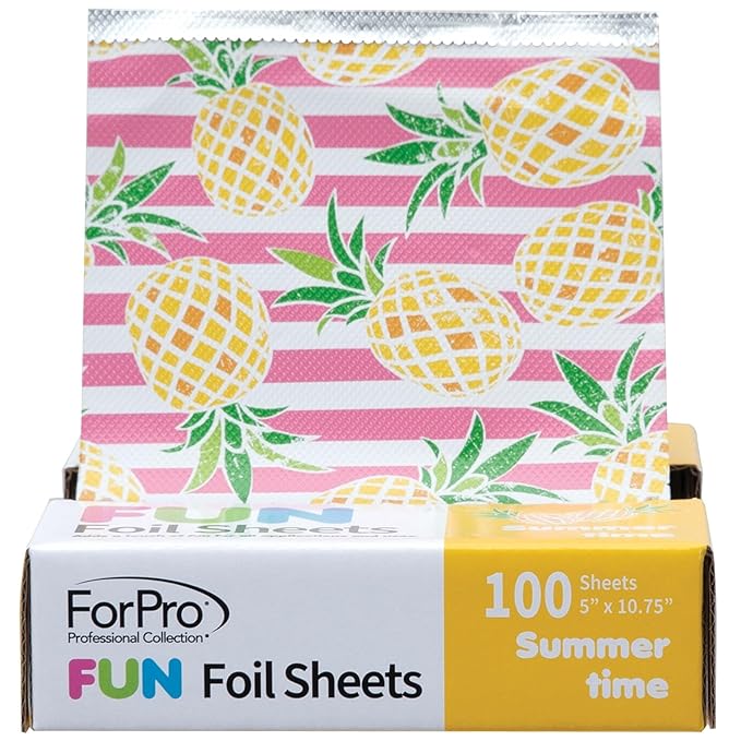 ForPro FUN Summertime 5" Foil Sheets, Aluminum Hair Foils by ForProProfessionalCollection
