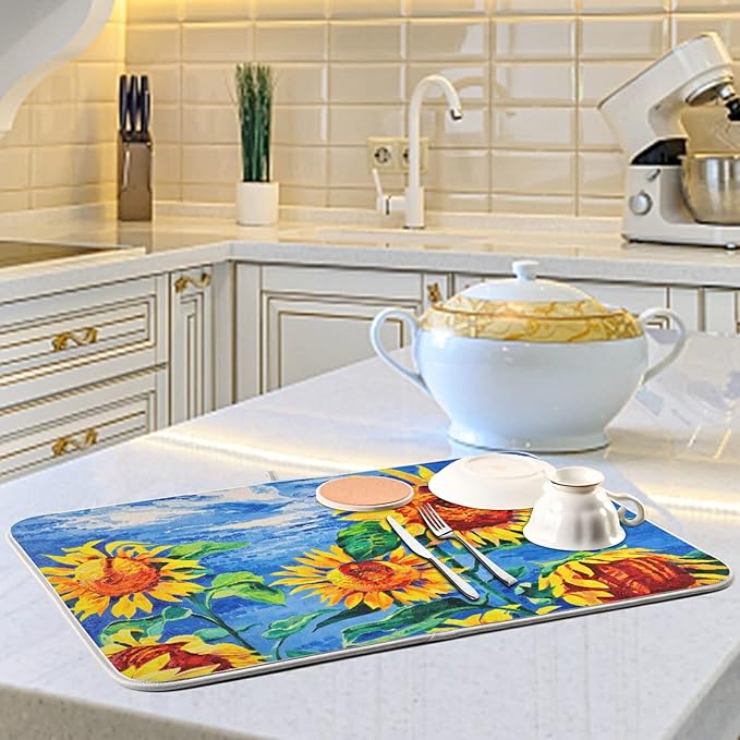 Absorbent Dish Drying Mat for Kitchen Counter - Image 6