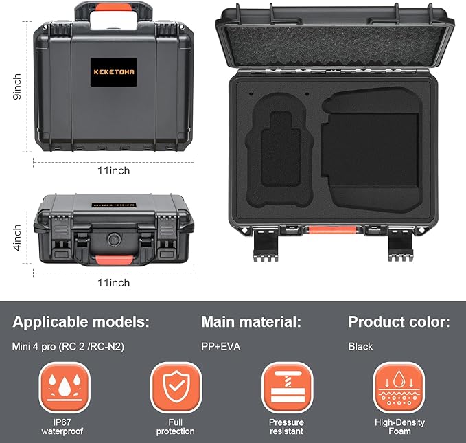 Hard Case for DJI Mini 3 Pro: IP67 Waterproof Carrying Cases for Mini 4/3 Pro/3 - Image 4