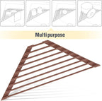 Tomorotec Compact Silicone-Coated Triangle Dish Drying Rack - Image 7