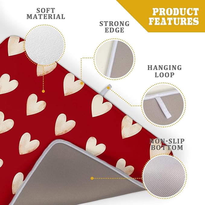 Valentines Day Dish Drying Mat 18 x 24 Inch - Image 4