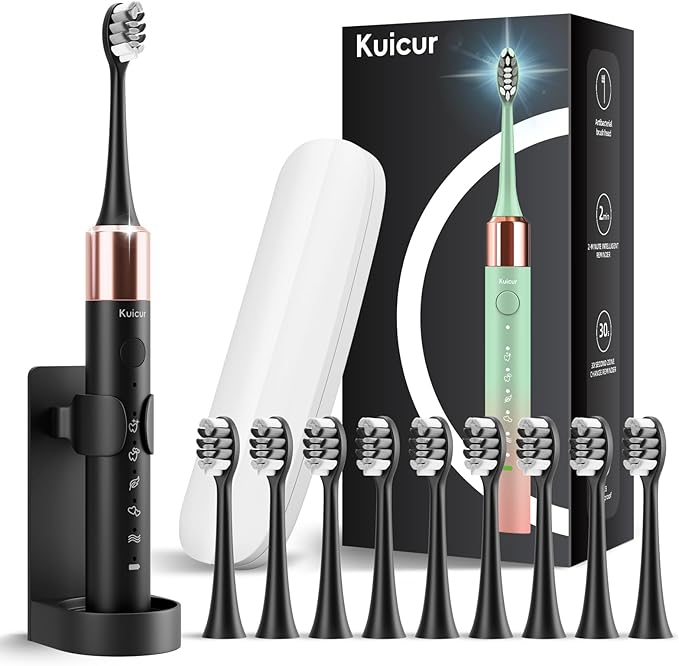 Sonic Electric Toothbrush for Adults and Kids, Comes by Kuicur
