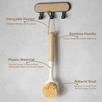 Dish Brush with Built-in Scraper - Image 5