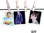 Mini Plastic Clips, 100 Pieces Rose Gold Photo Paper Pegs Clothespins Craft - Image 6