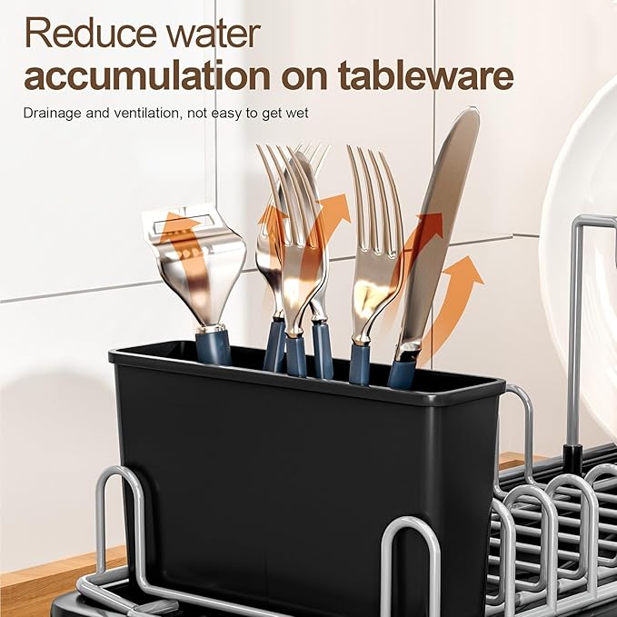 Compact Dish Drying Rack for Countertop, Small-Sized for Dorms, RVs & Tiny - Image 5