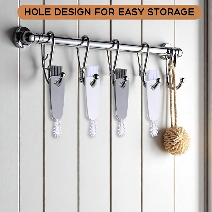 4Pcs 3 in 1 Cup Lid Cleaning Brush, Crevice Cleaning Brush Set Mini - Image 5