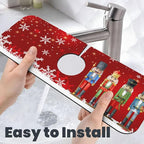 Christmas Snowflake Nutcracker Red 15" X 5.5" Kitchen Sink Splash Guard Faucet - Image 6