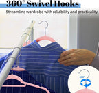 Smartor Pink Velvet Hangers 60 Pack, Space Saving Clothes Hangers - Image 7