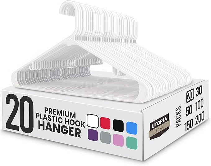 Utopia Home Plastic Hangers 20 Pack by UTOPIAHOME