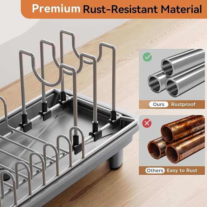 Small Dish Drying Rack, Compact Dish Drainer - Image 4