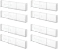 iDesign Plastic Adjustable Deep Kitchen or Dresser Drawers-Set of 8-Clear by iDesign
