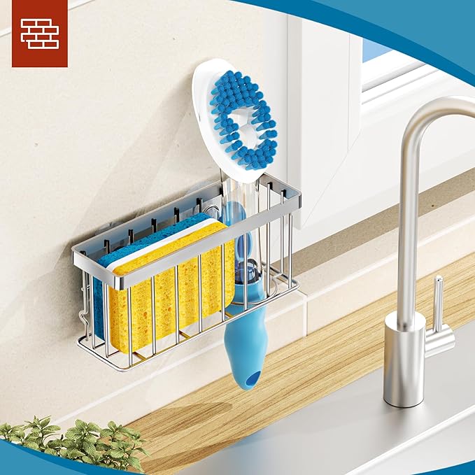 Sponge Holder for Kitchen Sink, Sink Caddy Organizer - Image 6