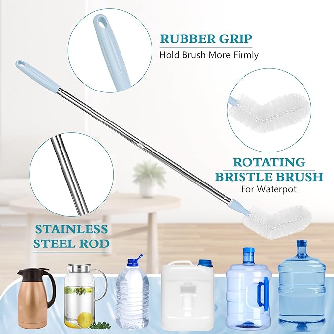 3 Gallon and 5 Gallon Water jug Cleaning Brush, Extra Long Water Bottle Carboy - Image 3