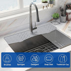 Meiliweser Faucet Mat for Kitchen Sink – 24” x 5.1” Extra-Long Silicone Splash - Image 5