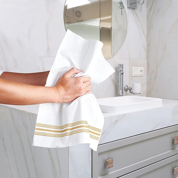 Vplus 300 PACK Guest Towels Disposable Bathroom, Decorative Bathroom Napkins - Image 5