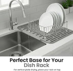 Silicone Dish Drying Mat with Raised Drain Spout, 15mm Thick Heat Resistant - Image 4