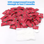 100 Pcs Mini Compressed Towels, Disposable Face Compressed Towel, Compressed - Image 5